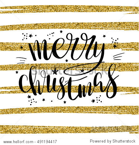 merry christmas lettering handwritten phrase.