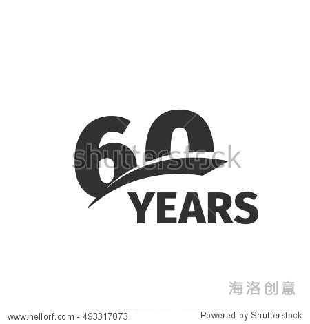 60 number logotype. sixty years jubilee celebration icon.