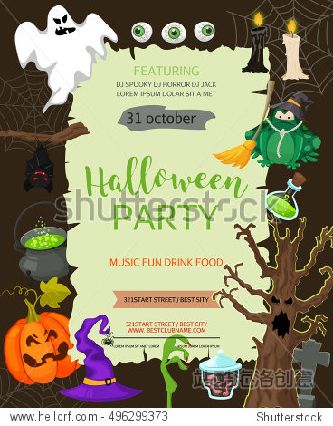 halloween banner template.