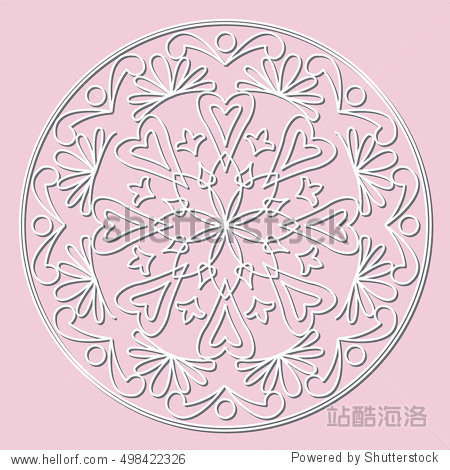 vector decorative element mandala snowflake paper lace doily