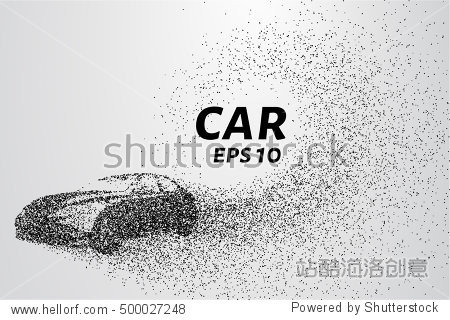 the car disintegrates to