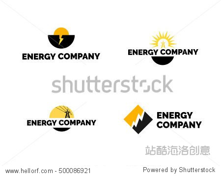 energy company logo set