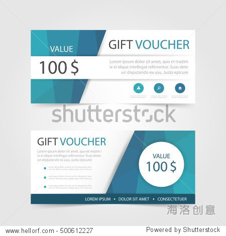 pattern cute gift voucher certificate coupon design template