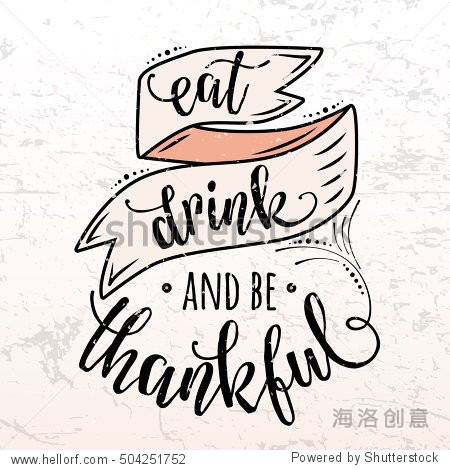 vector illustration of happy thanksgiving day autumn vintage