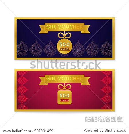 voucher, gift certificate and coupon template.