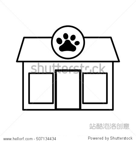 pet shop store building vector illustration design