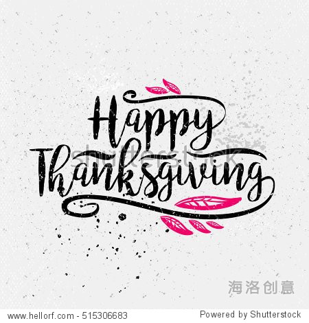 happy thanksgiving day vector illustration. black