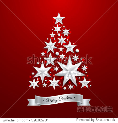 elegant merry christmas and happy new year poster template with