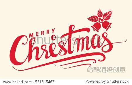 merry christmas text lettering design card template handwriting
