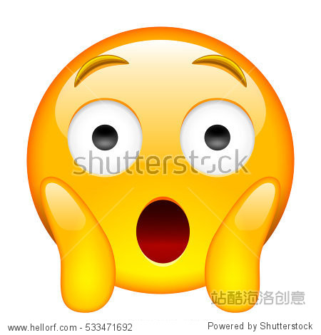 screaming in fear emoji. smile screaming in fear emoticon.