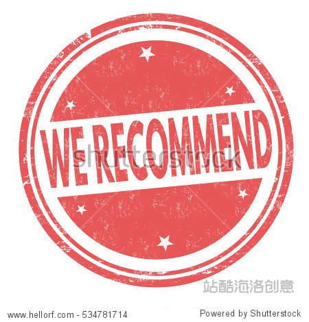 we recommend grunge rubber stamp on white background vector