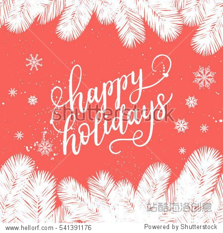 happy holidays greeting card for new year 2017.