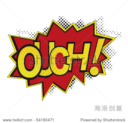 comic book with ouch