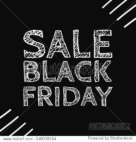 black friday vintage illustration. sale sign