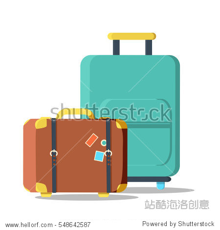 suitcases travel isolated icon.