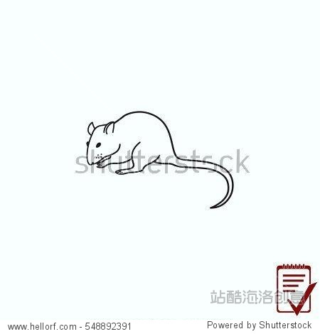 mouse rat rodent pest icon.