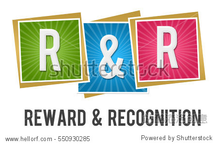 reward and recognition colorful squares burst