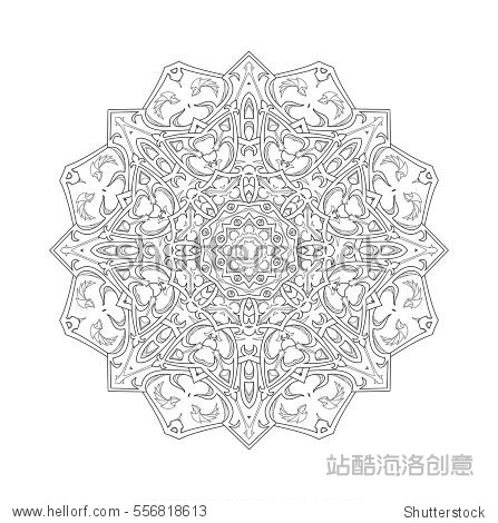beautiful mandala flower style pattern. creative