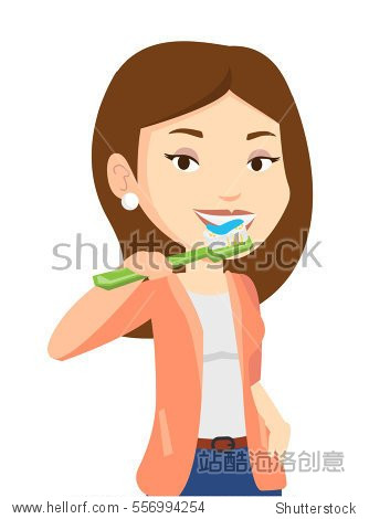 vector flat design illustration isolated on white backwomanhappy