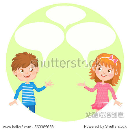 a color picture of a boy and girl on a background