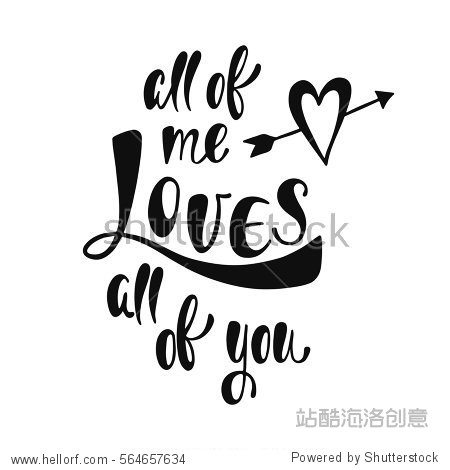 hand drawn lettering to valentines day design wedding postcards