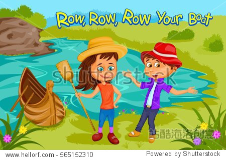 row row row your boat kids english nursery rhymes