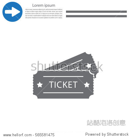 ticket icon. vector illustration.