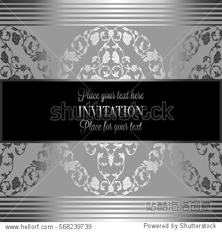 background with antique luxury gray black and metal silver