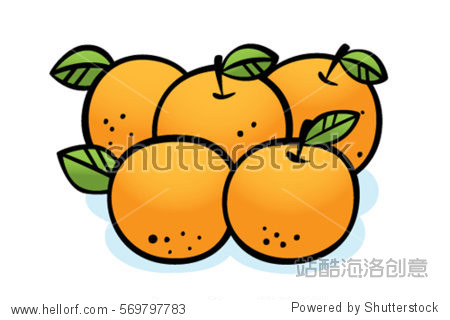 oranges on white background.