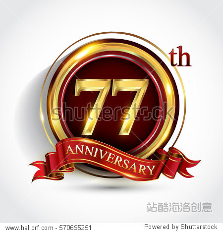 77th golden anniversary logo, seventy seven years