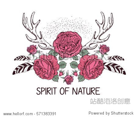 hippie fashion decoration for t-shirt or tattoo with