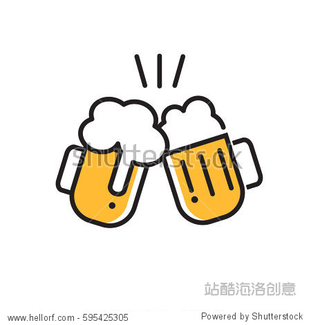 beer icon thin line for web and mobile modern minimalistic flat