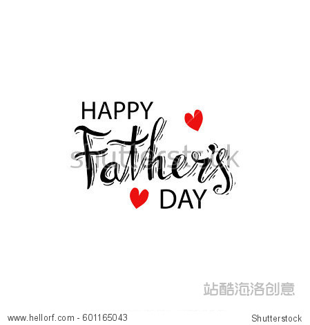 happy fathers day lettering card. hand drawn calligraphy.