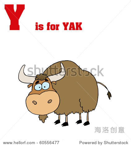 yak with y is for yak text