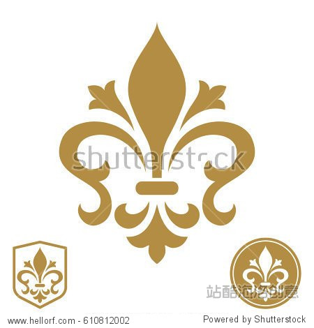 gold royal lily on a white background.