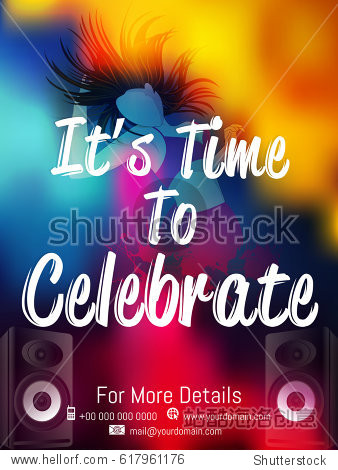 creative party flyer or brochure with creative design