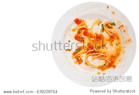 sauce smeared on a plate. top view