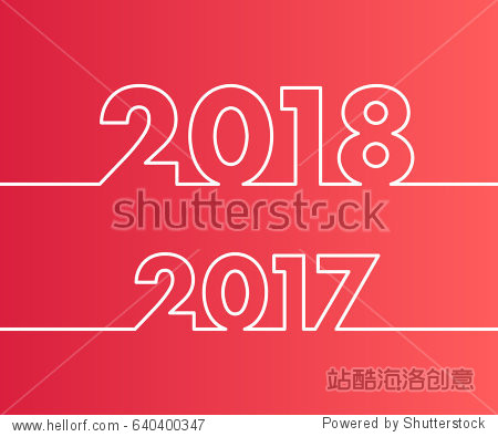 Happy New Year 2018 and 2017 background. C