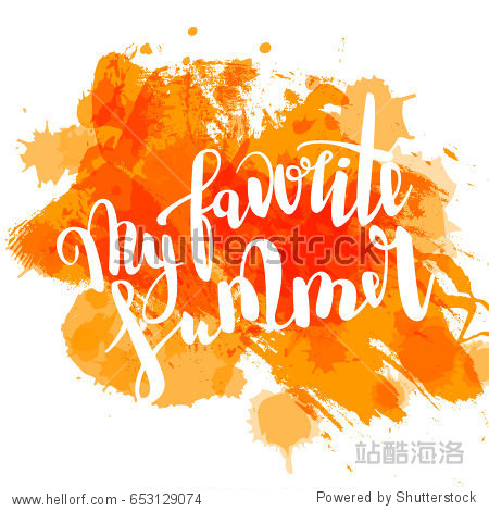 party label watercolor summer tag advertising.