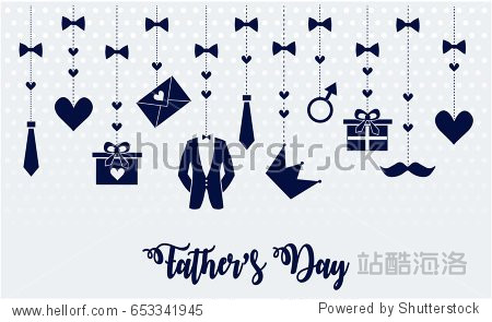 fathers day card or background. vector illustration.