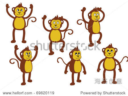 a group of monkeys in action