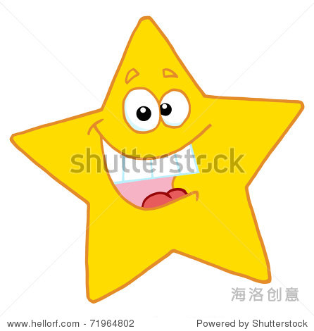 happy yellow star smiling