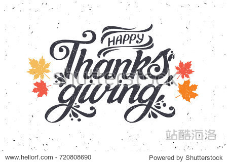 happy thanksgiving day typography vector design for greeting