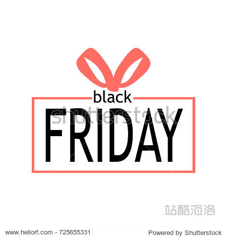 isolated vector illustration. black friday inside the gift.