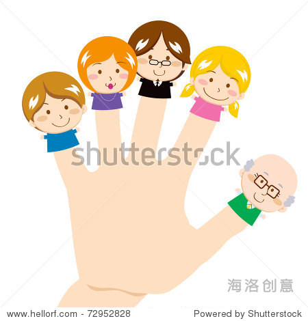 cute and sweet finger family smiling图片