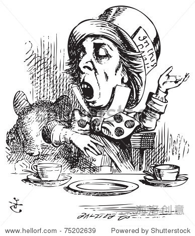 illustration from john temad hatter and his mouserhetoricalice