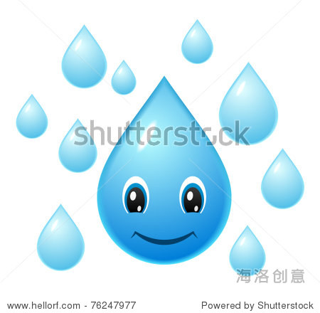 smiling water droplet