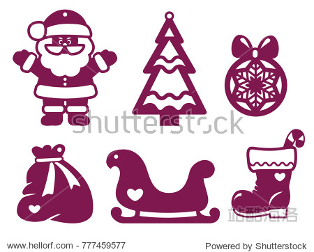 decor for xmas tree. vector illustration. christmas baubles