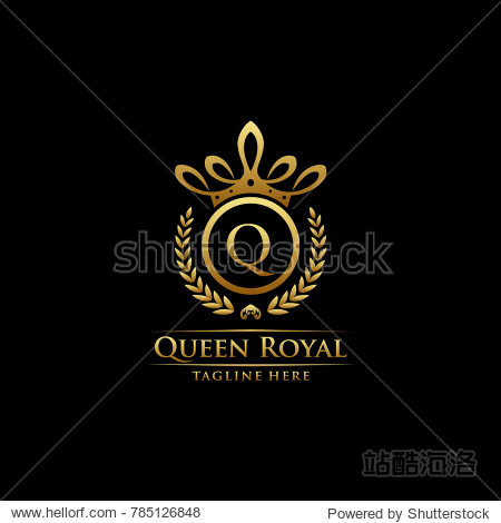 queen royal initial q logo.
