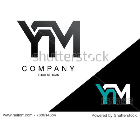 letter ym logo icon design template element